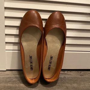 Lower East Side brown leather flats